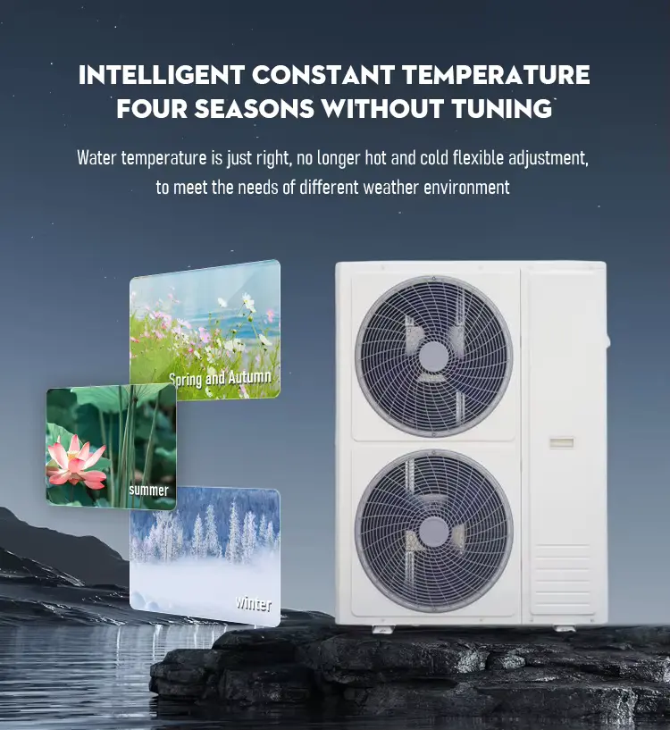 Customized Spa Heating 65kw Electric Heat Pump Inverter Swimming Pool Heater With Warranty 1 Year